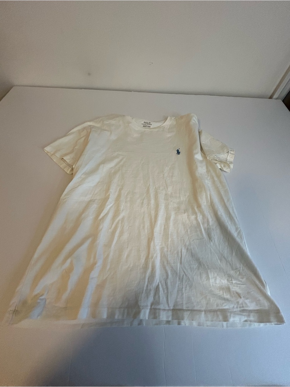Polo by Ralph Lauren Cream Short-Sleeve Crew Tee with Navy Pony